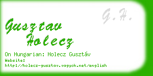 gusztav holecz business card