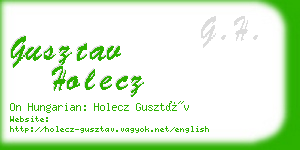 gusztav holecz business card